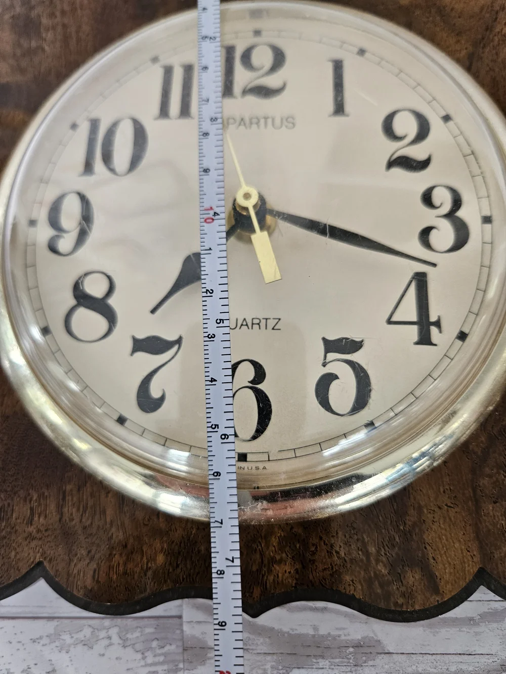 Brown Wood Wall Clock - Classic Quartz Home Decor